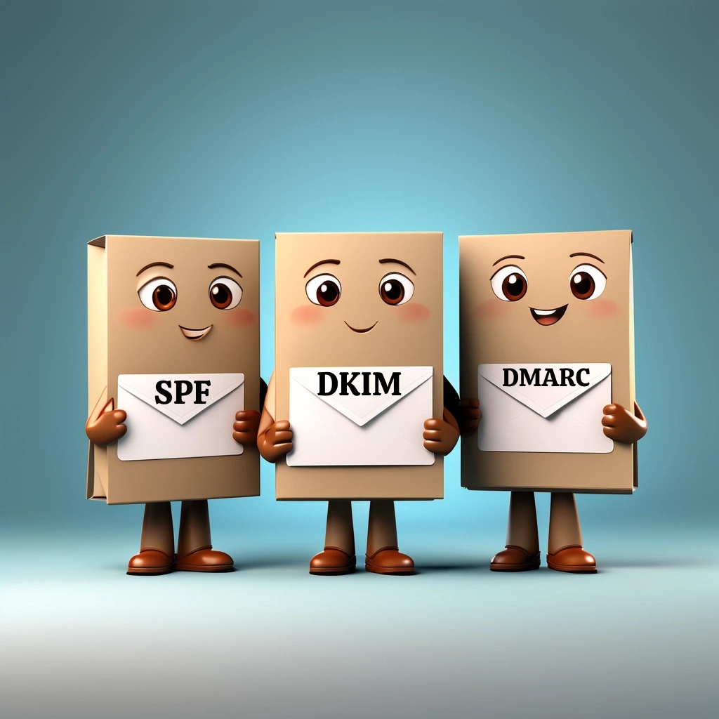 spf dkim en dmarc staan naast elkaar
