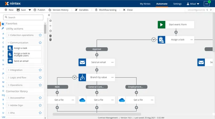 Nintex Workflow designer